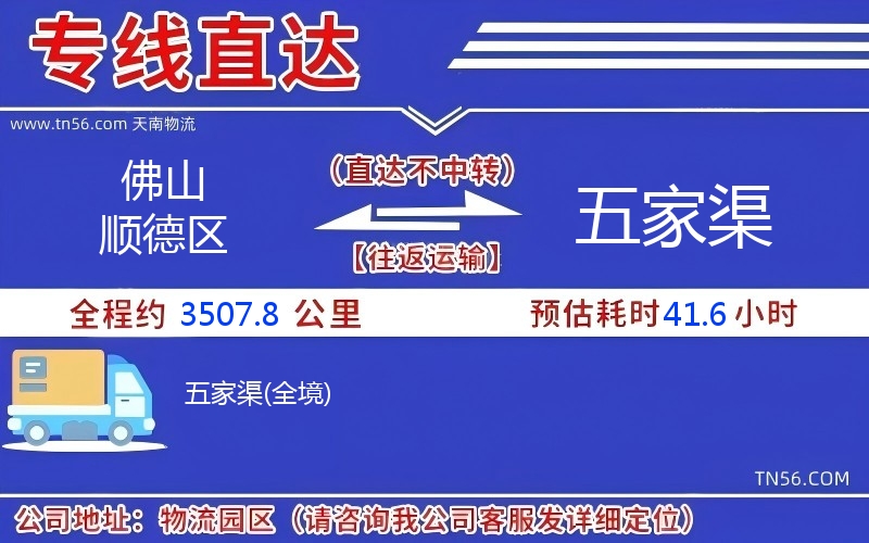 佛山順德區到五家渠物流公司 佛山順德區到五家渠物流公司