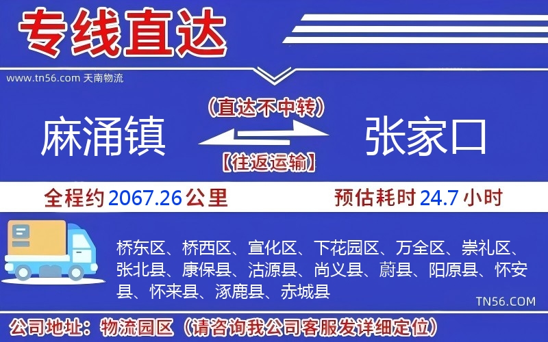 麻涌鎮(zhèn)到張家口物流公司 麻涌鎮(zhèn)到張家口物流公司