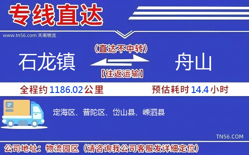 石龍鎮到舟山物流公司 石龍鎮到舟山物流公司