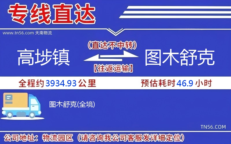 高埗鎮(zhèn)到圖木舒克物流公司 高埗鎮(zhèn)到圖木舒克物流公司