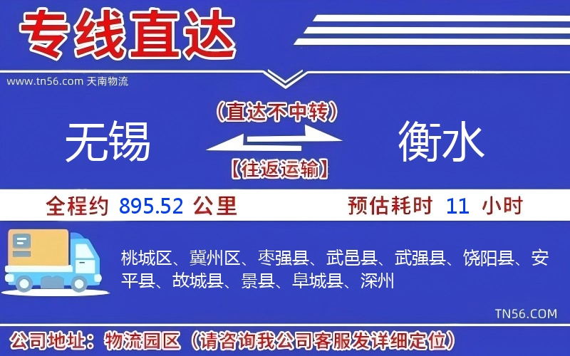 無錫到衡水物流公司