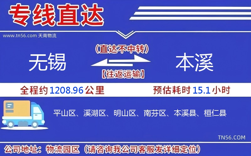 無(wú)錫到本溪物流公司